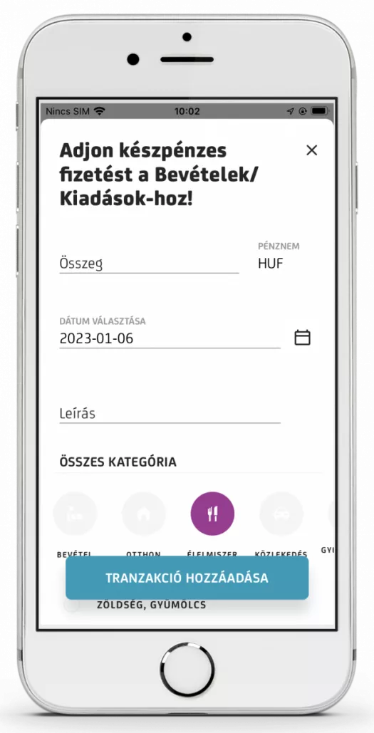 Az UniCredit appjában készpénzes költést is hozzá lehet adni a banki költésekhez