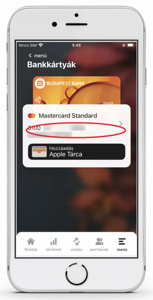 Bankkártya letiltási menüpont MBH (korábban BB) Mobil App