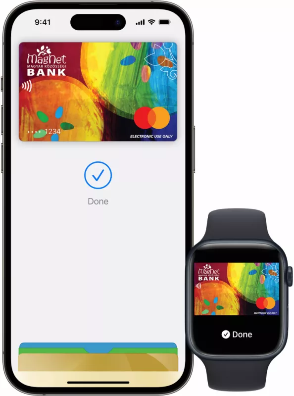 iphone és apple watch magnetes bankkártyával
