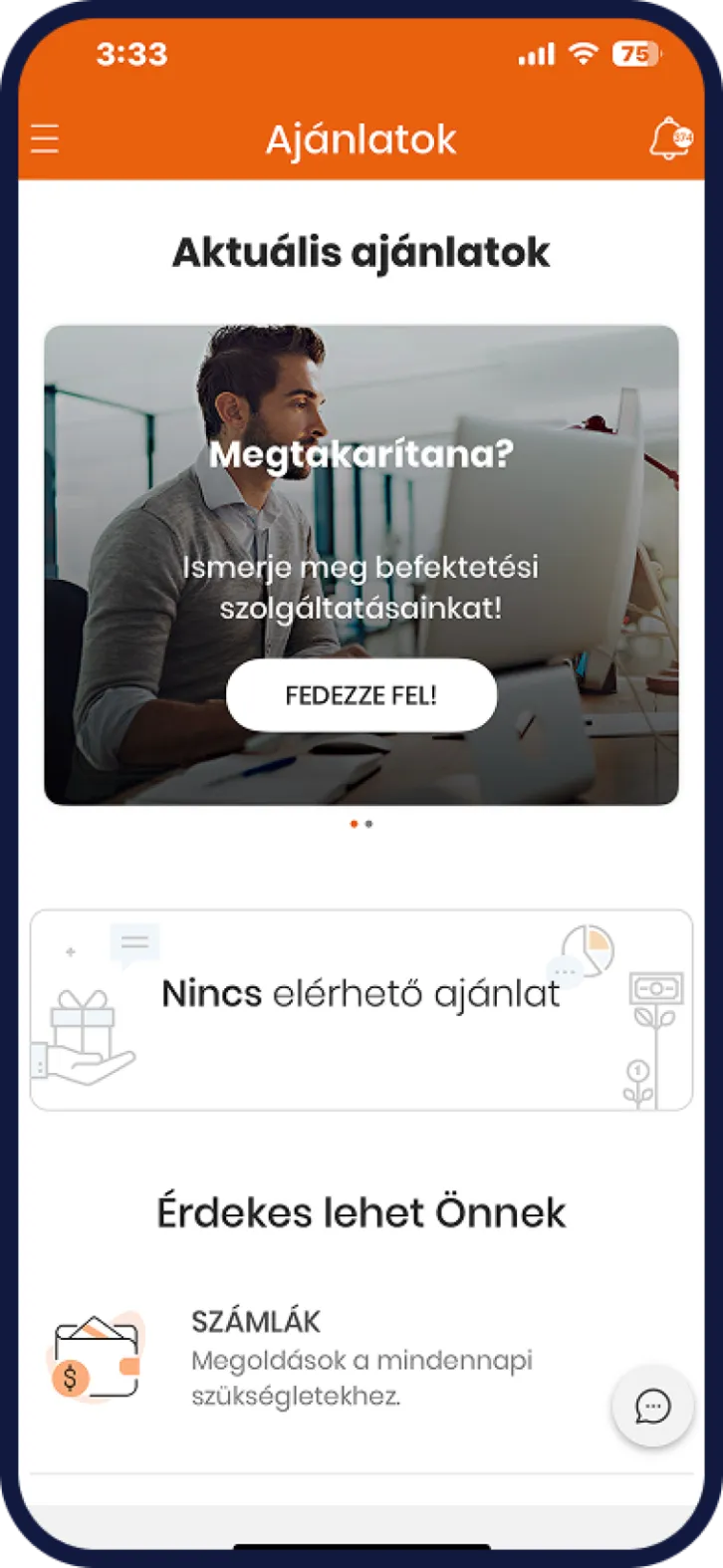 CIB számlacsomag ajánlatok mobilbankban