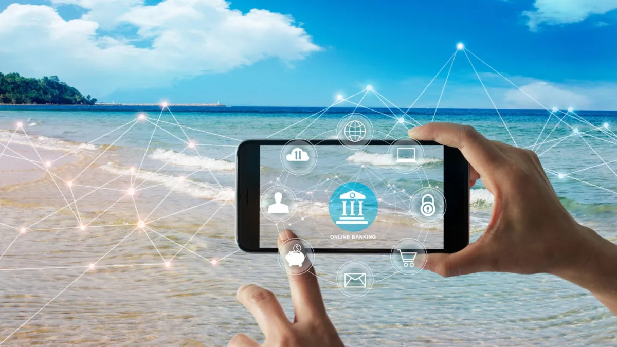 tengerparton digitális ügyintézés mobillal