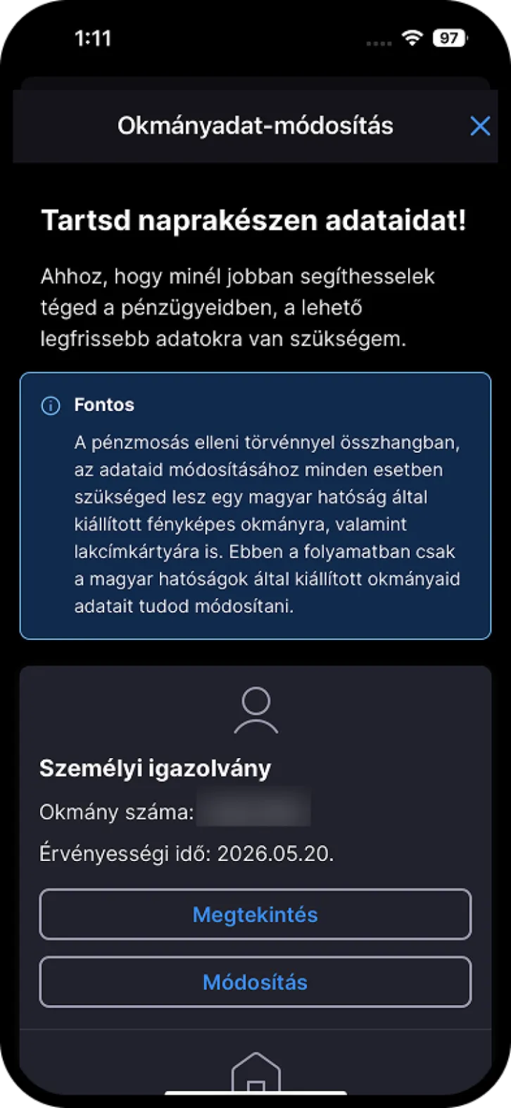 Erste George okmányok frissítése