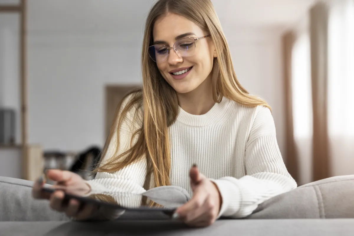 fiatal nő számolgat freepik