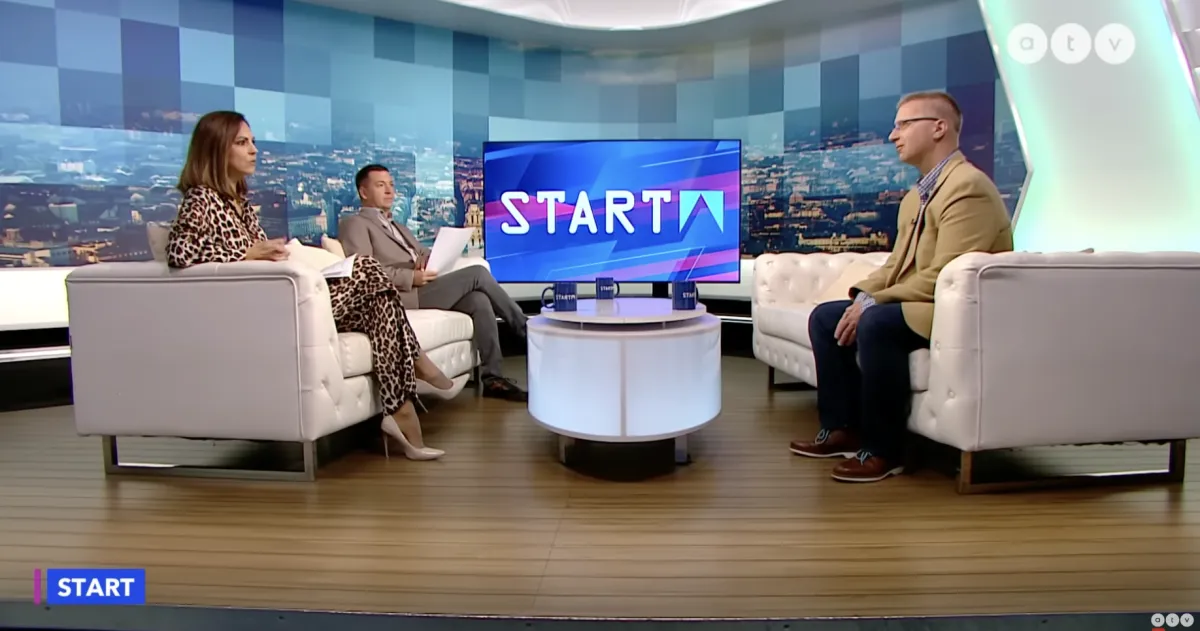 beszélgetés Gergely Péterrel az ATV Start stúdiójában