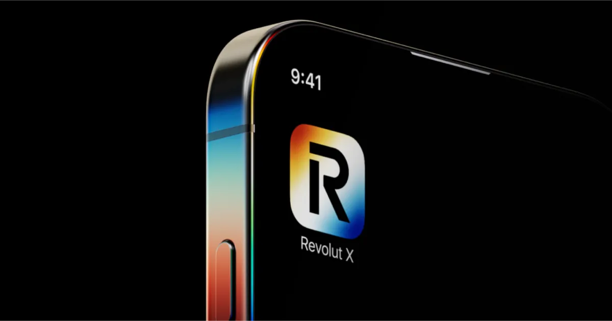 Revolut applikáció egy okostelefonon
