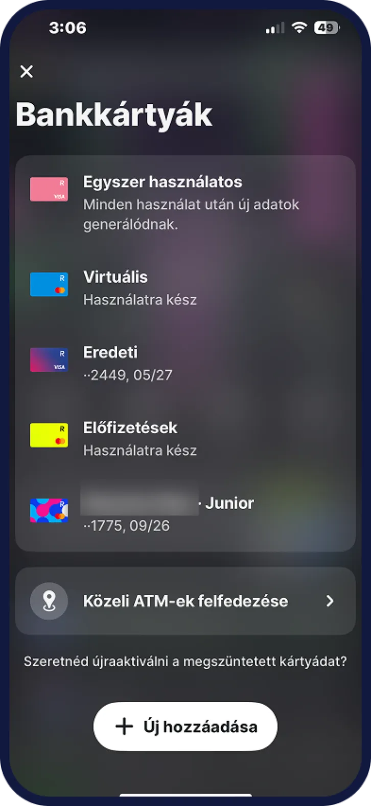 Revolut bankkártyák