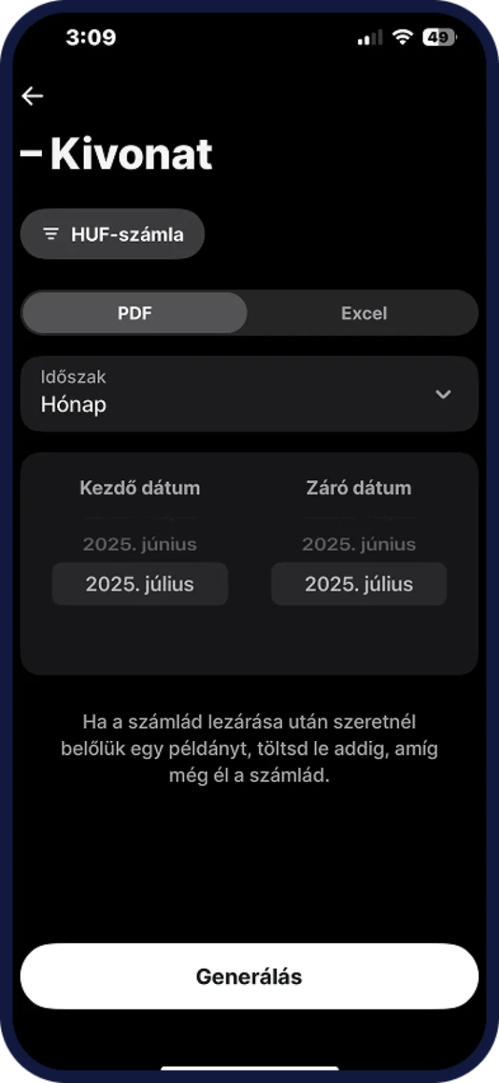 Revolut bankszámlakivonat letöltése