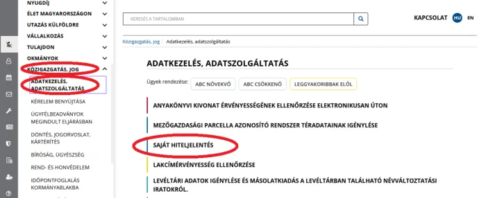 Saját hiteljelentés 1.